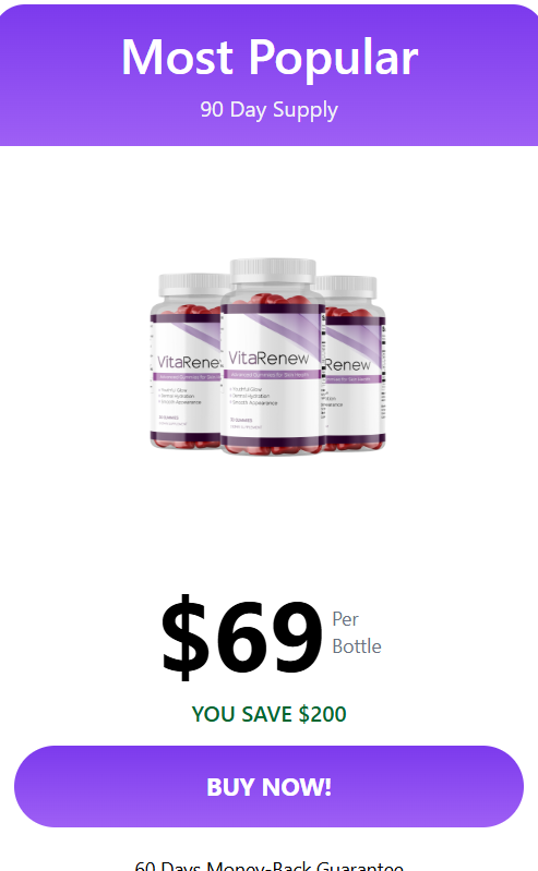Vitarenew 3 Bottle Natural Daily Wellness Formula